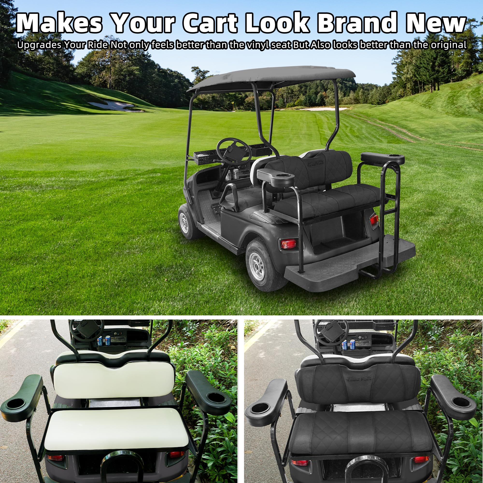 ゴルフカートシートカバー計5枚 Amazon | CEMGYIUK ゴルフカートシートカバー EZGO シートカバー